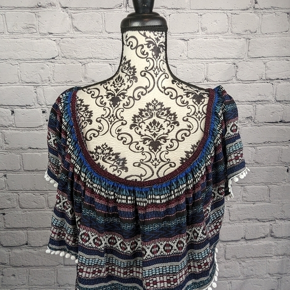 Rue 21 women's geometric print off shoulder plus size 3x dress NWT b07a - Picture 2 of 9